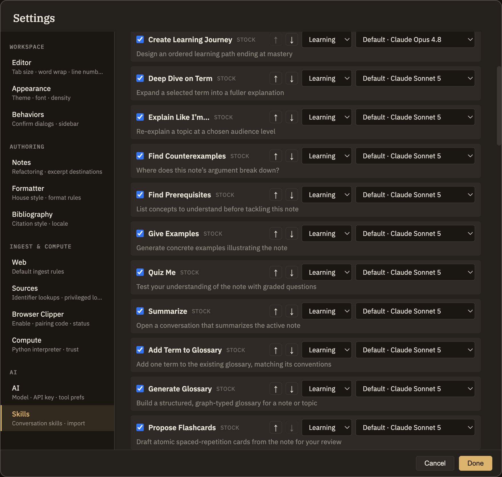 The Analysis menu is open, showing themed submenus like Disagreement and Verification alongside any standalone tools, with the Disagreement submenu expanded to reveal Steelman, Find Tensions, and Doublecrux.